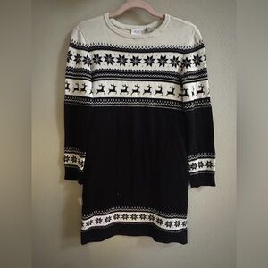 ⛄️black and white holiday sweater dress⛄️